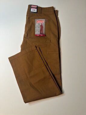 NWT Men's Coleman Cargo Pants Copper Utility Work Trousers Size 34x32 (KB5)